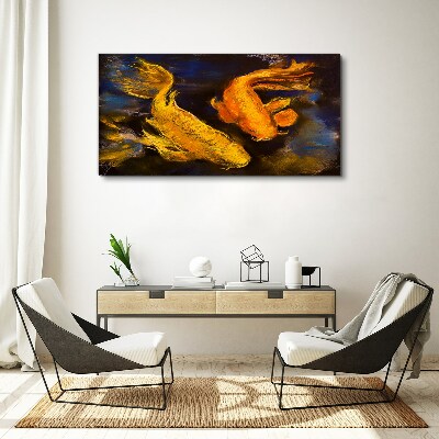 Vászonkép Aranyhal a vízben táncol