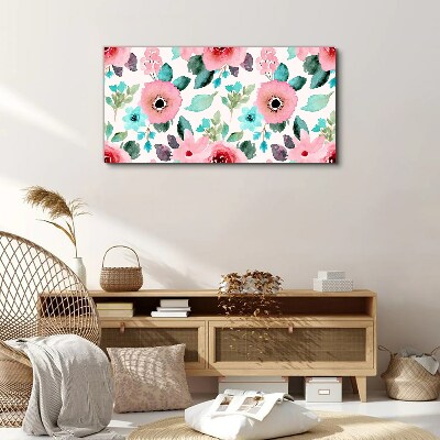 Vászonkép Virágmintás finom árnyalatokban