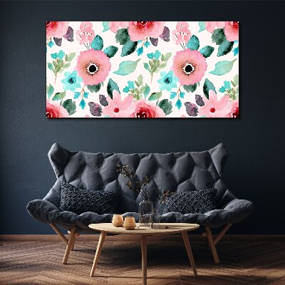 Vászonkép Virágmintás finom árnyalatokban