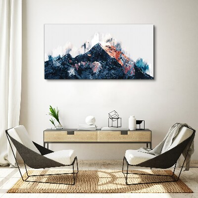 Vászonkép Hegyi panoráma absztrakt formában