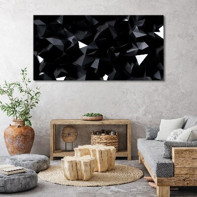 Vászonkép Fekete geometrikus mozaik