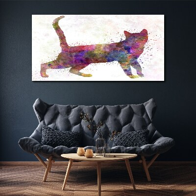 Vászonkép Színes macska árnyék