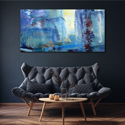 Vászonkép Absztrakt táj kék árnyalataiban