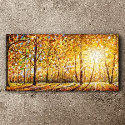Vászonkép Arany ősz az erdőben