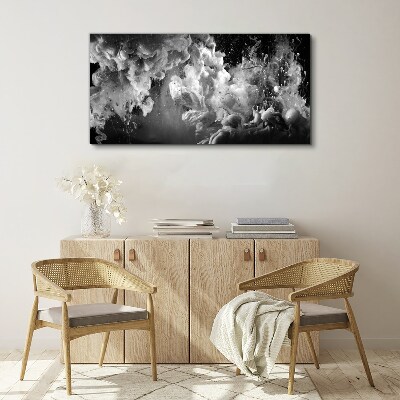 Vászonkép Dinamikus felhők fekete-fehérben