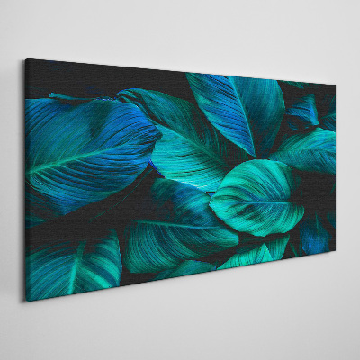 Vászonkép Zöld levelek mély árnyékban