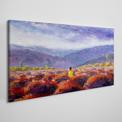 Vászonkép Lila árnyalatú táj