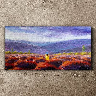 Vászonkép Lila árnyalatú táj