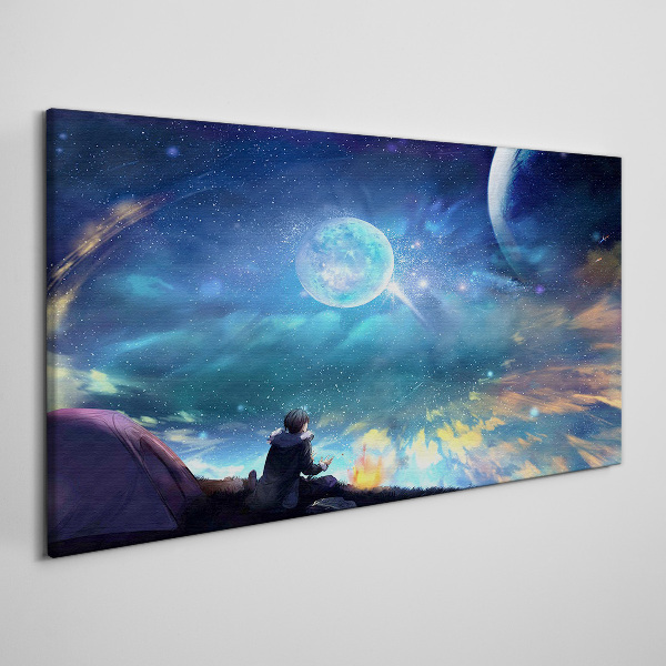 Vászonkép Kozmikus éjszaka a csillagok alatt