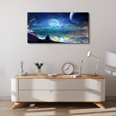 Vászonkép Kozmikus éjszaka a csillagok alatt