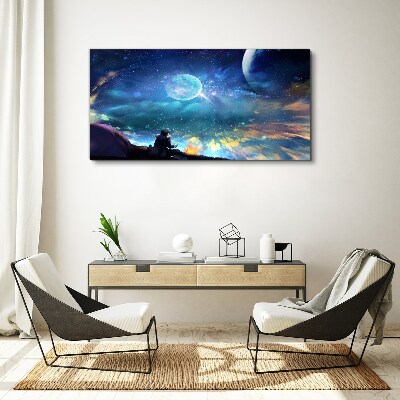 Vászonkép Kozmikus éjszaka a csillagok alatt