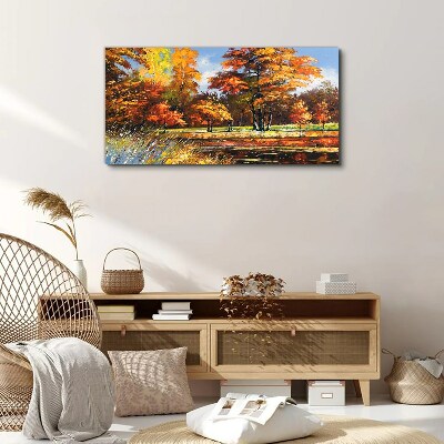 Vászonkép Arany ősz a parkban