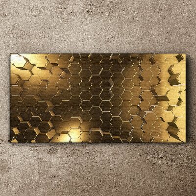 Vászonkép Arany hatszögek az űrben