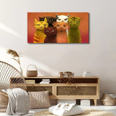 Vászonkép Macskák színes harmóniában