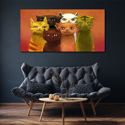 Vászonkép Macskák színes harmóniában