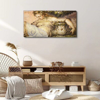 Vászonkép Múzsa a kertben