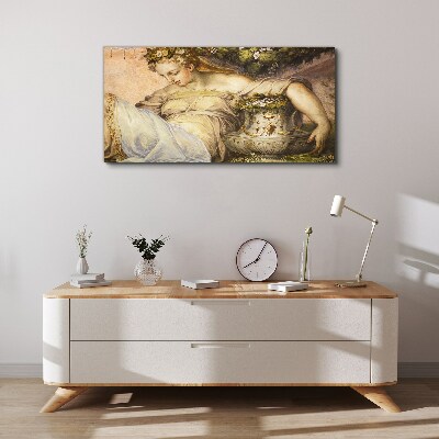 Vászonkép Múzsa a kertben