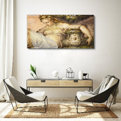 Vászonkép Múzsa a kertben