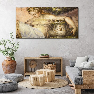 Vászonkép Múzsa a kertben