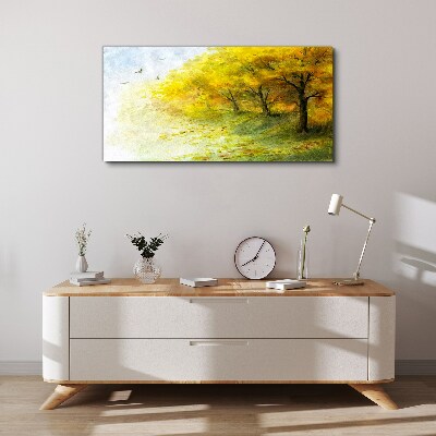 Vászonkép Arany ősz a parkban