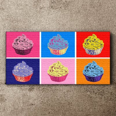 Vászonkép Színes pop art muffinok