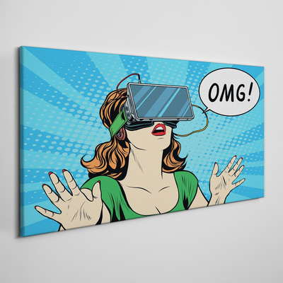 Vászonkép Meglepetés a virtuális valóságban