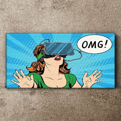 Vászonkép Meglepetés a virtuális valóságban