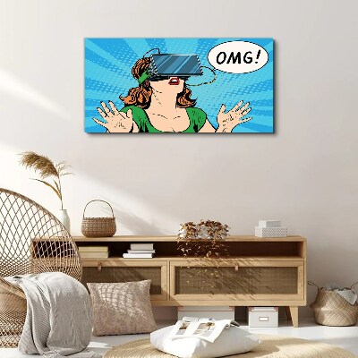 Vászonkép Meglepetés a virtuális valóságban