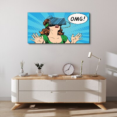 Vászonkép Meglepetés a virtuális valóságban