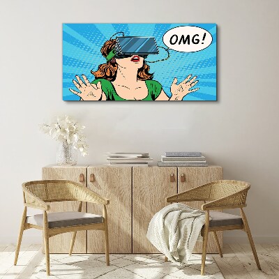 Vászonkép Meglepetés a virtuális valóságban