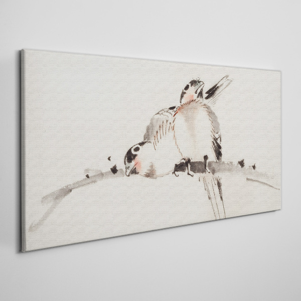 Vászonkép Szerelem madarakat egy ágon