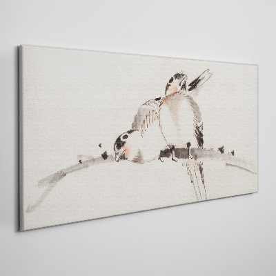 Vászonkép Szerelem madarakat egy ágon