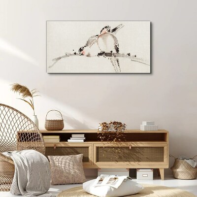 Vászonkép Szerelem madarakat egy ágon