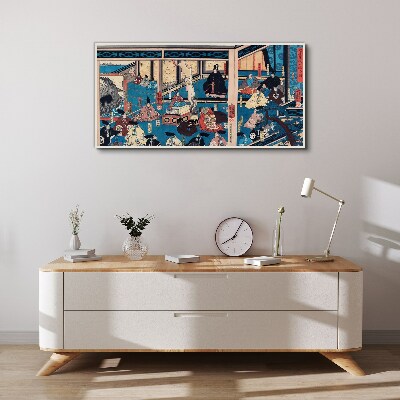 Vászonkép Jelenet a japán életből