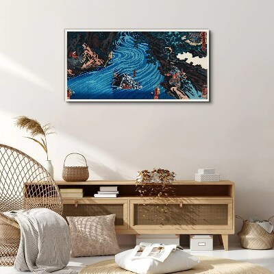 Vászonkép Hullám a folyón