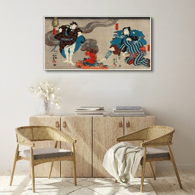 Vászonkép Hagyományos stílusú máglya jelenet