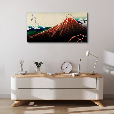 Vászonkép Fuji vulkán Japán színeiben