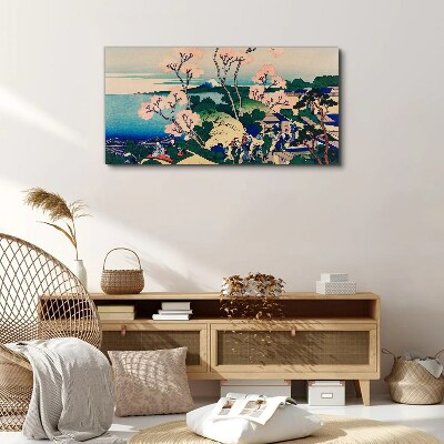 Vászonkép Tavaszi táj a Fuji-hegyen