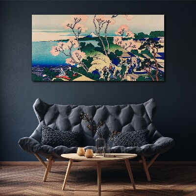 Vászonkép Tavaszi táj a Fuji-hegyen