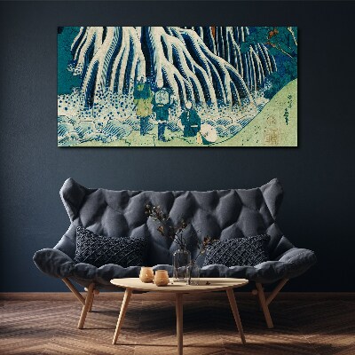 Vászonkép A fa alatt a téli tájon