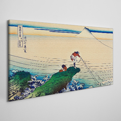 Vászonkép Halászok a parton