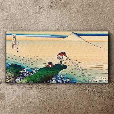 Vászonkép Halászok a parton