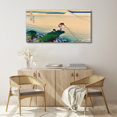 Vászonkép Halászok a parton