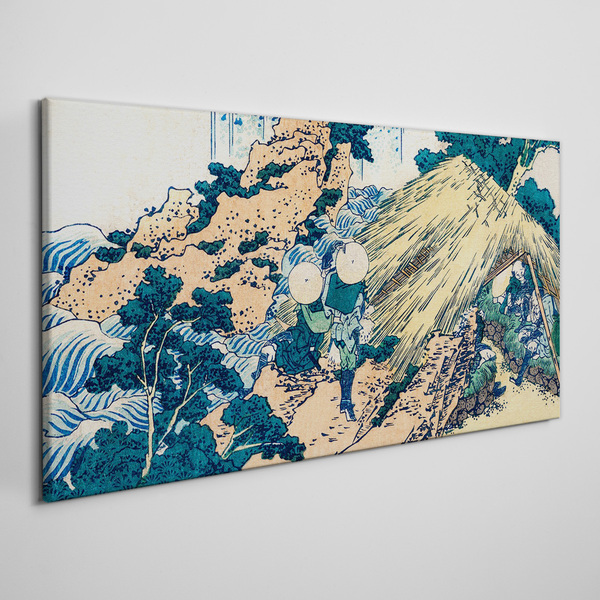 Vászonkép Japán falusi jelenet