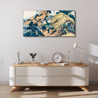 Vászonkép Japán falusi jelenet