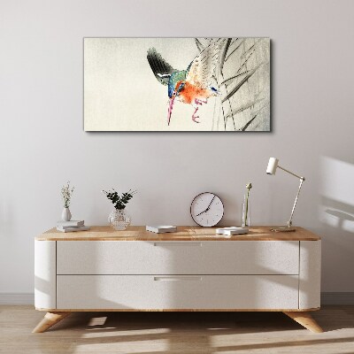 Vászonkép A jégmadár örömteli repülése