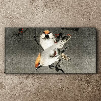 Vászonkép Madarak egy ágon