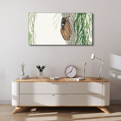 Vászonkép Csiripelés a zöldben