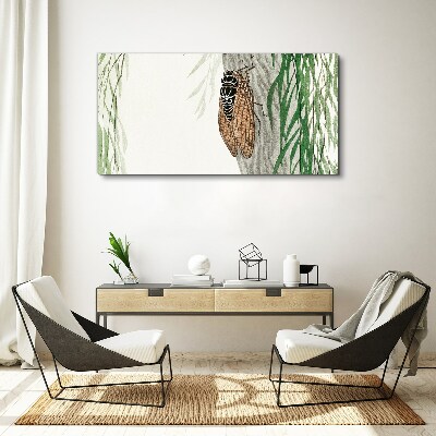 Vászonkép Csiripelés a zöldben