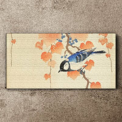 Vászonkép Madár a szőlő háttér